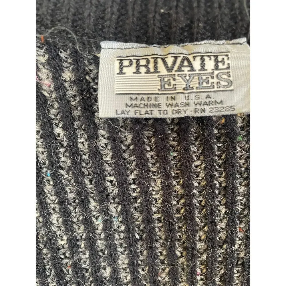 Vintage 80’s striped sweater vest deep V-neck small Menendez colorblock unisex S